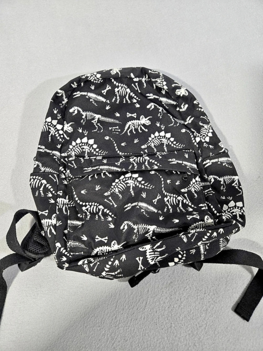 Black & White Dinosaur Print Backpack